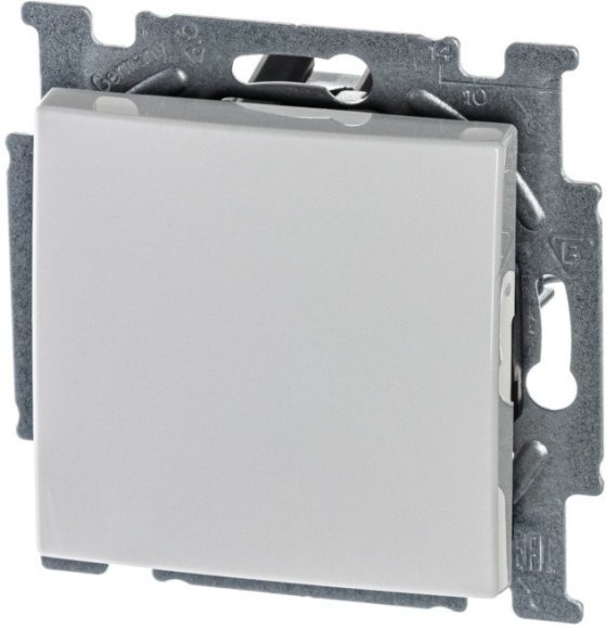 Выключатель 1-клавишный ABB BASIC55, скрытый монтаж, альпийский белый, 2CKA001012A2139 в Гатчине