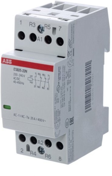 Модульный контактор ABB ESB25 2НО+2НЗ 25А 230В AC/DC, 1SAE231111R0622 в Гатчине