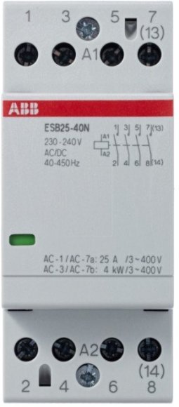 Модульный контактор ABB ESB25 4НО 25А 230В AC/DC, 1SAE231111R0640 в Гатчине