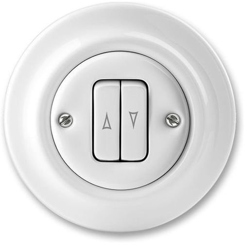 Выключатель для жалюзи 2-клавишный ABB DECENTO, скрытый монтаж, белый фарфор, 2CHK598834C4300 в Гатчине