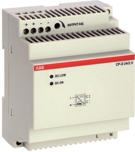 Блок питания CP-D 24/2.5 (регулир. вых. напряж) вход 90-265В AC / 120-370В DC, выход 24В DC /2.5A, 1SVR427044R0200 в Гатчине