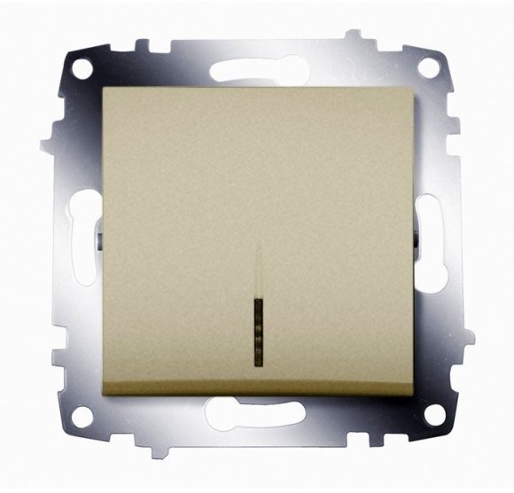 Выключатель 1-клавишный ABB COSMO с подсветкой, скрытый монтаж, титан, 619-011400-201 в Гатчине