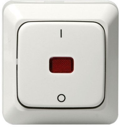 Выключатель 1-клавишный ABB JUSSI с подсветкой, открытый монтаж, белый, 2TKA000137G1 в Гатчине