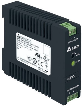 DRS-24V100W1NR Uвх ном = 1х220В AC или 120-375В DC, Uвых = 24В, I нагрузки макс = 3,80 А, 91Вт, в пластиковом корпусе, NEC 2-ого класса, с выходом DC OK в Гатчине
