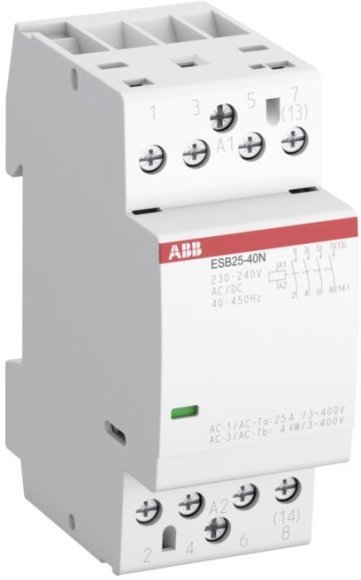 Модульный контактор ABB ESB-N 1НО+3НЗ 25А 12В AC/DC, 1SAE231111R1413 в Гатчине