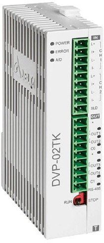 DVP02TKN-S Температурный контроллер серии S, базовый модуль, 2 канала, 16 бит, 4 диск. выхода (NPN, транзистор) в Гатчине
