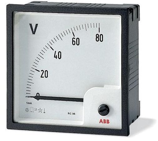 Вольтметр щитовой ABB VLM 100В DC, аналоговый, кл.т. 1,5, 2CSG212130R4001 в Гатчине