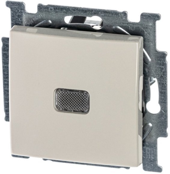 Выключатель 1-клавишный ABB BASIC55 с подсветкой, скрытый монтаж, слоновая кость, 2CKA001012A2156 в Гатчине